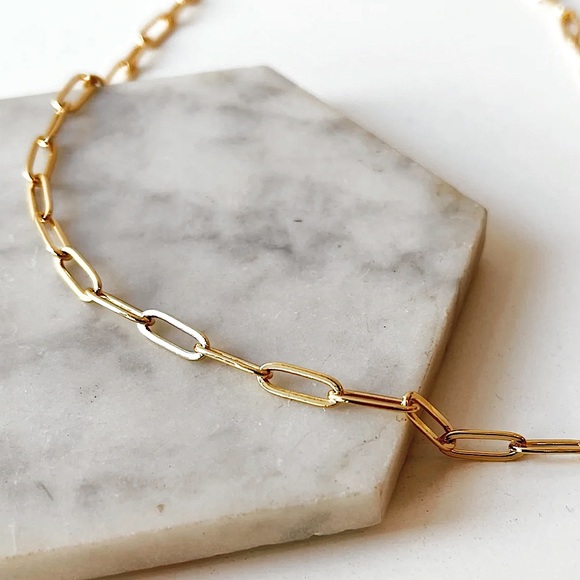 n e w | 14k gold paperclip chain necklace ✨ - Picture 2 of 4